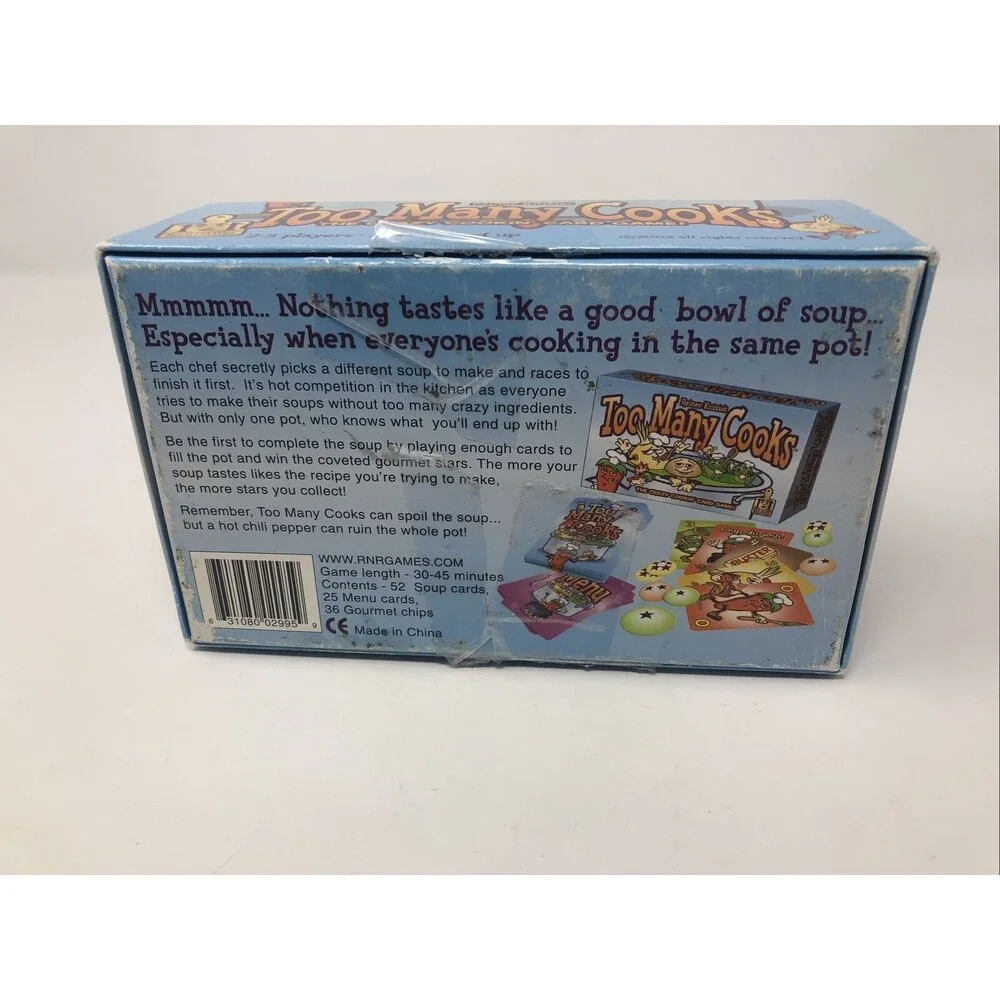 Too Many Cooks Card Game 2002 by Reiner Knizia R&R Games HTF RARE Complete